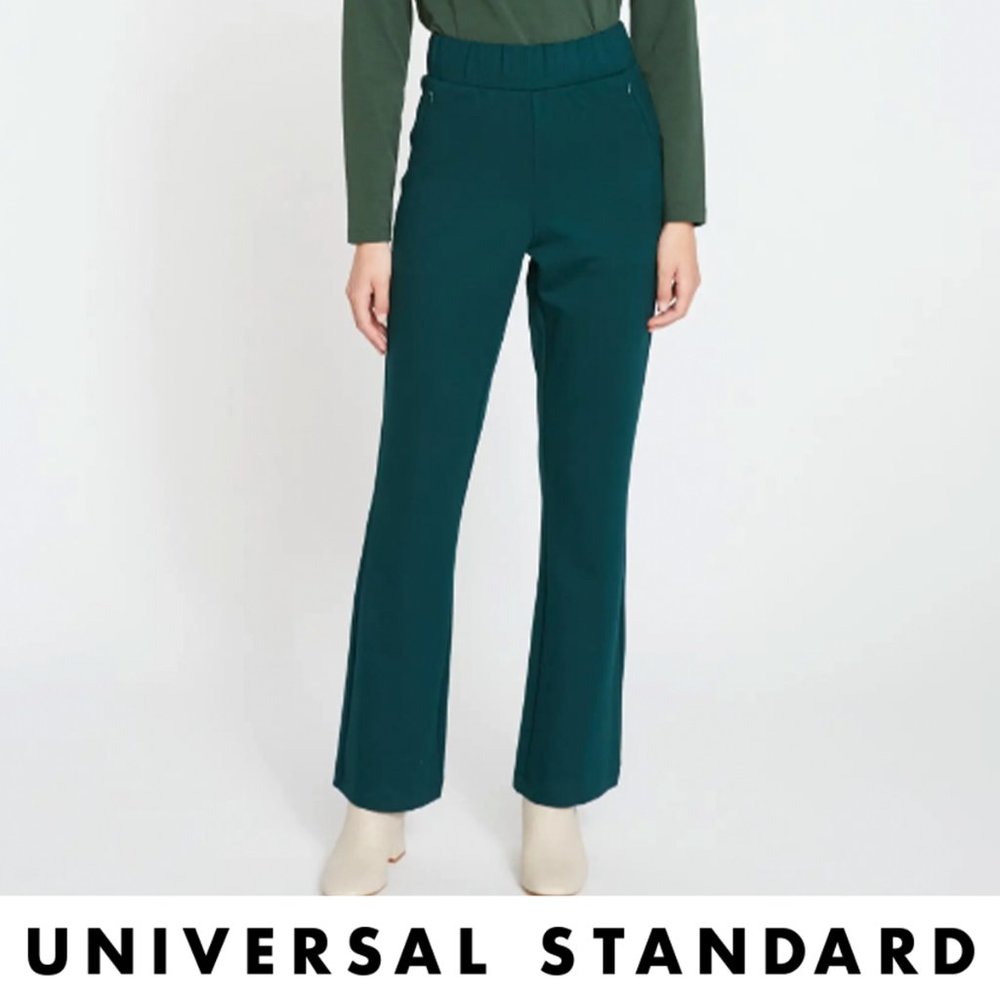 Pull On Bootcut Ponte Pants in Forest Green (XL)